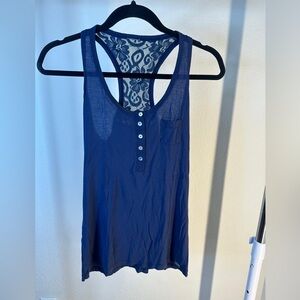 Women's Navy Blue Sleeveless Top